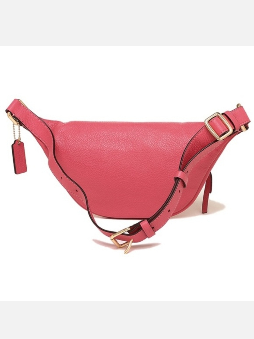 ✨️NWT✨️ Coach Pebbled Leather Belt Bag, Pink Ruby, 2019, $298 MSRP - Picture 2 of 9